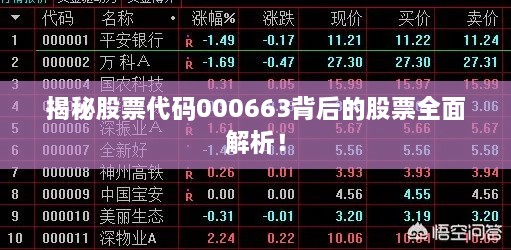 揭秘股票代碼000663背后的股票全面解析！
