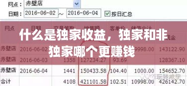 什么是獨家收益，獨家和非獨家哪個更賺錢 