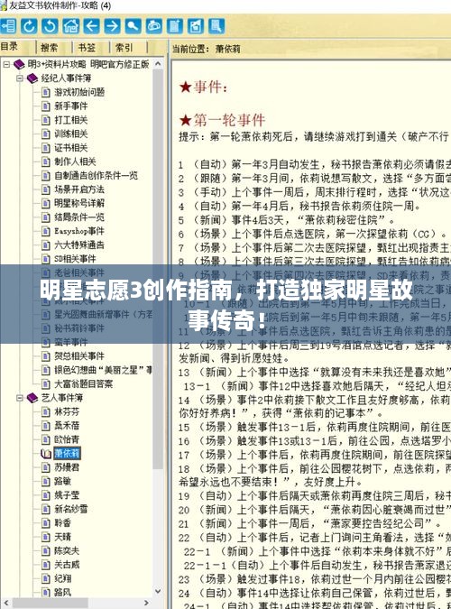 明星志愿3創(chuàng)作指南，打造獨(dú)家明星故事傳奇！