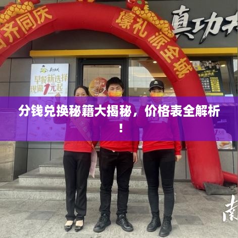 分錢兌換秘籍大揭秘，價格表全解析！