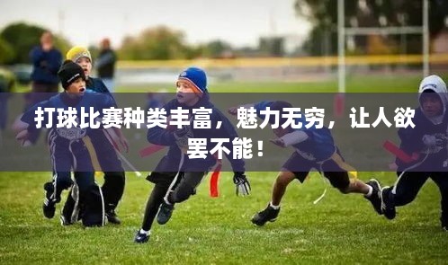 打球比賽種類豐富，魅力無窮，讓人欲罷不能！