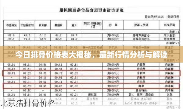 今日排骨價(jià)格表大揭秘，最新行情分析與解讀