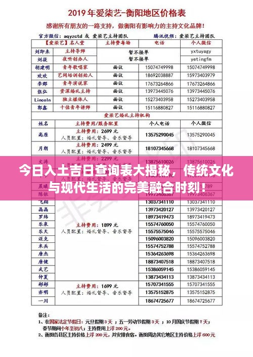今日入土吉日查詢表大揭秘，傳統(tǒng)文化與現(xiàn)代生活的完美融合時(shí)刻！