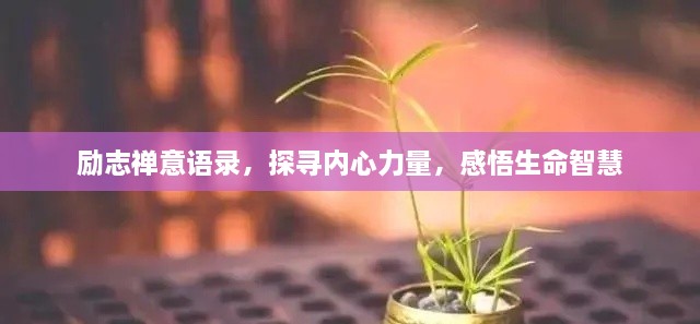勵志禪意語錄，探尋內(nèi)心力量，感悟生命智慧