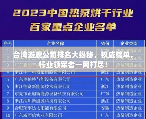 臺(tái)灣避震公司排名大揭秘，權(quán)威榜單，行業(yè)領(lǐng)軍者一網(wǎng)打盡！
