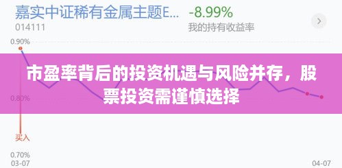 市盈率背后的投資機(jī)遇與風(fēng)險(xiǎn)并存，股票投資需謹(jǐn)慎選擇