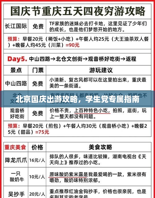 北京國(guó)慶出游攻略，學(xué)生黨專屬指南