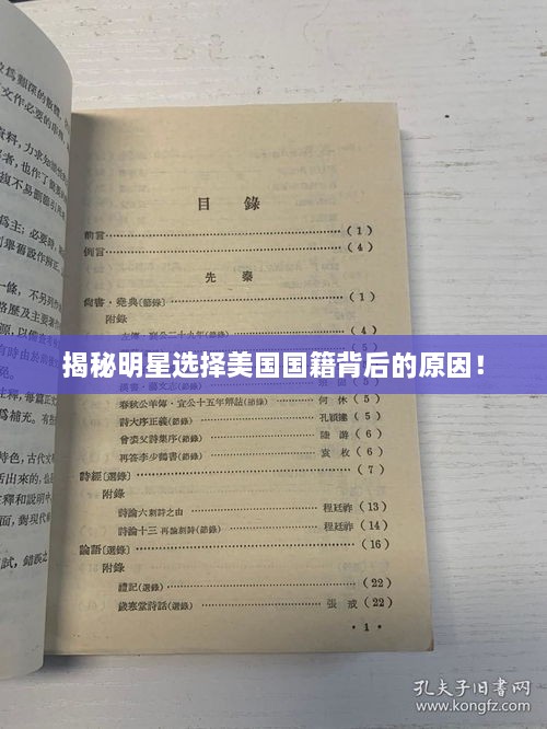 揭秘明星選擇美國國籍背后的原因！