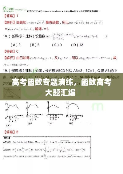 高考函數(shù)專題演練，函數(shù)高考大題匯編 
