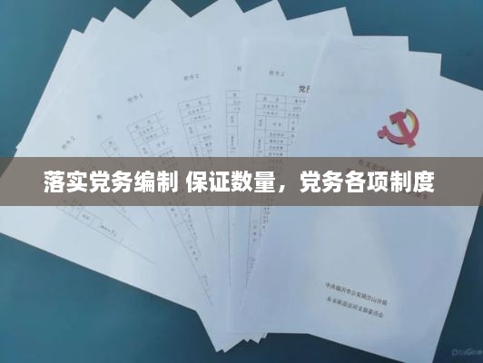落實(shí)黨務(wù)編制 保證數(shù)量，黨務(wù)各項(xiàng)制度 