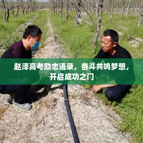 趙澤高考勵(lì)志語錄，奮斗共鳴夢(mèng)想，開啟成功之門